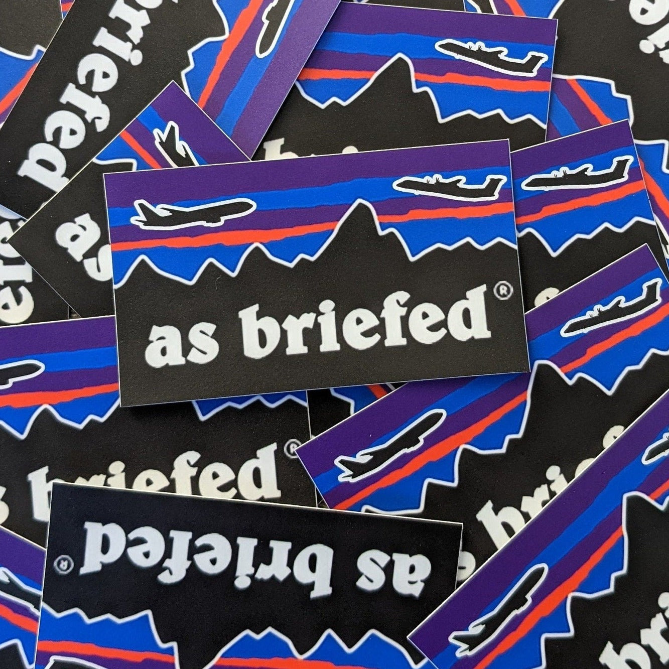 As Briefed Visual Approach Stickers 2"x3.5"