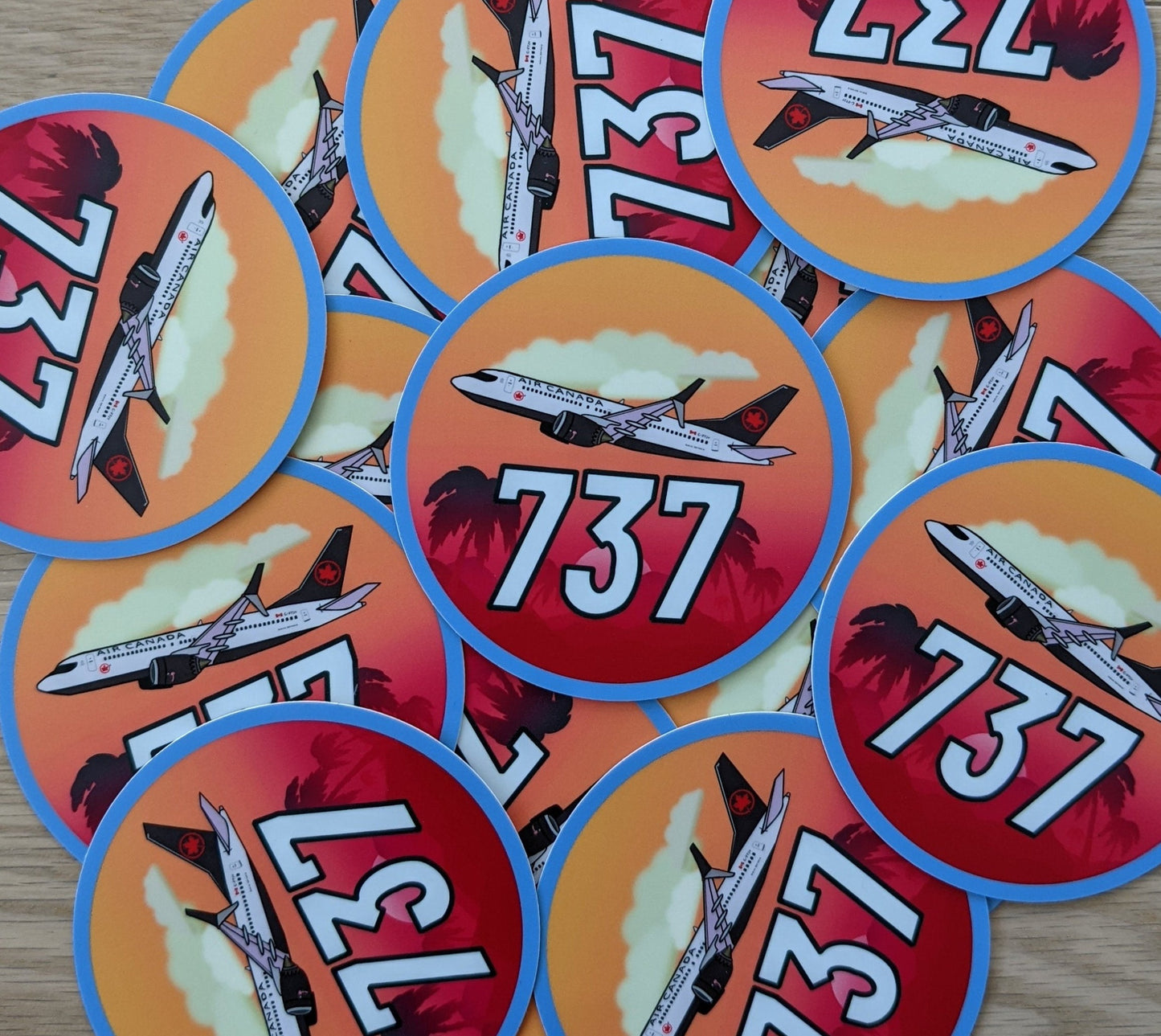 Air Canada Boeing 737 MAX stickers 3x3