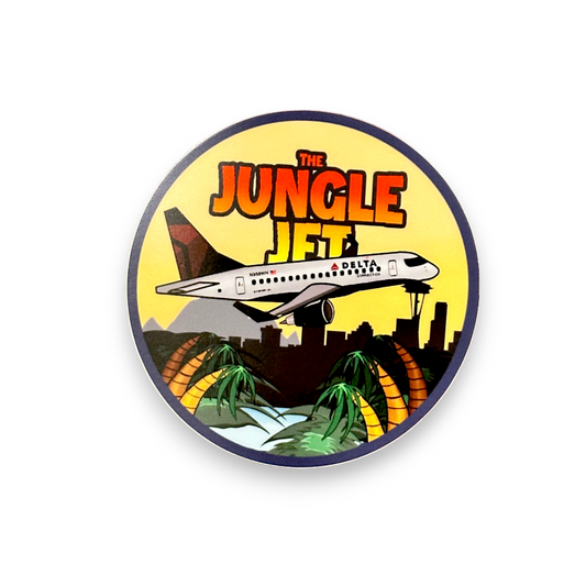 Delta/Skywest E175 Jungle Jet Stickers 3”x3”