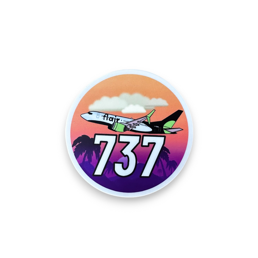 Flair 737 Stickers 3”x3”