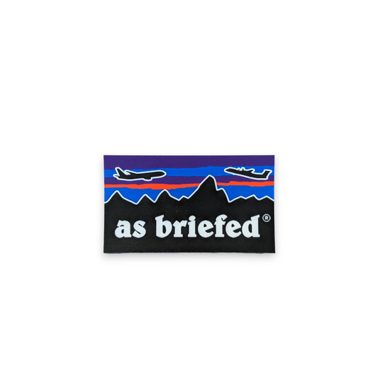 As Briefed Visual Approach Stickers 2"x3.5"