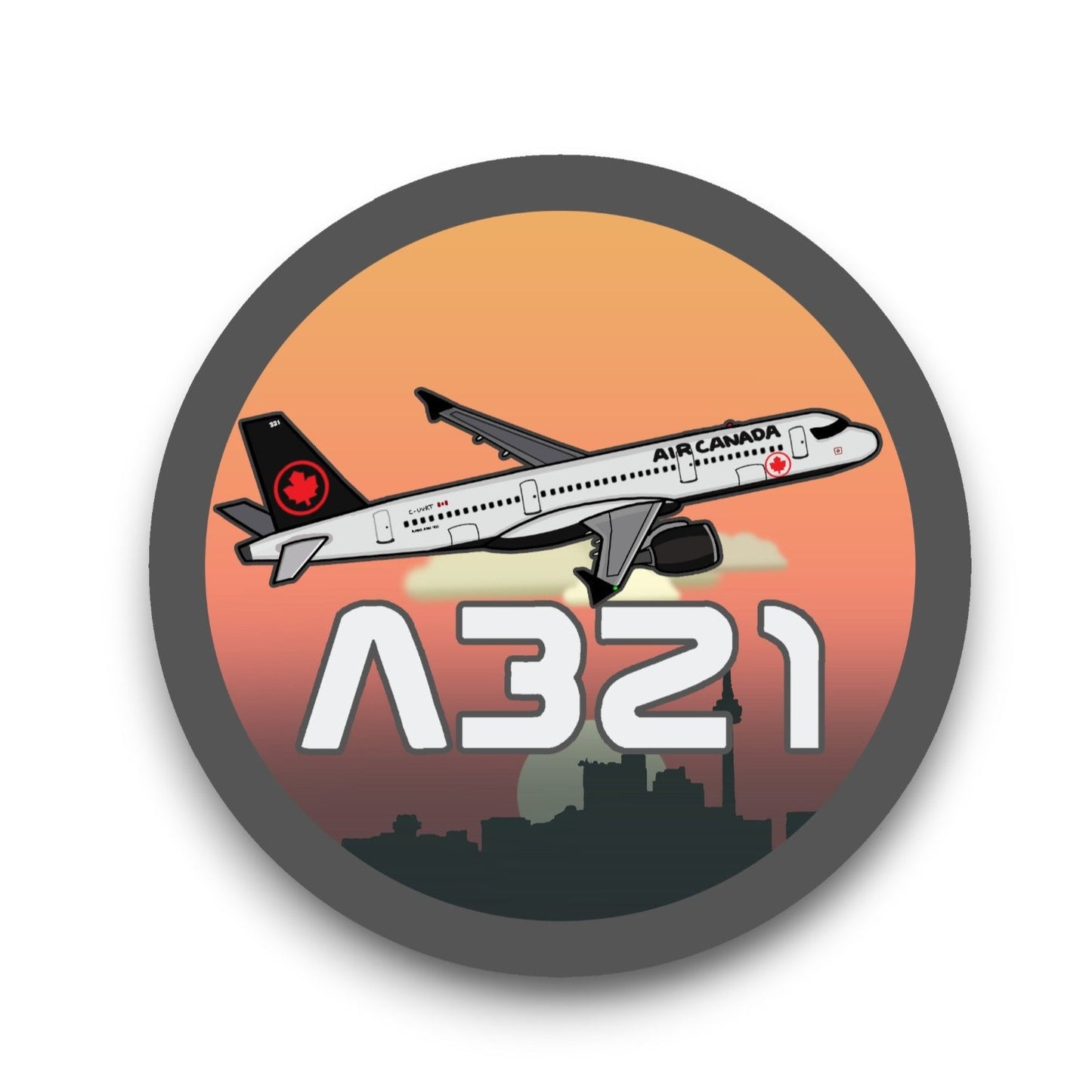 A321 AC Sticker 3x3