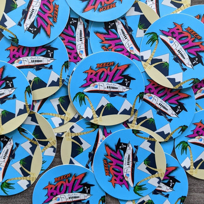 BEECH BOYZ 1900 3x3 Stickers