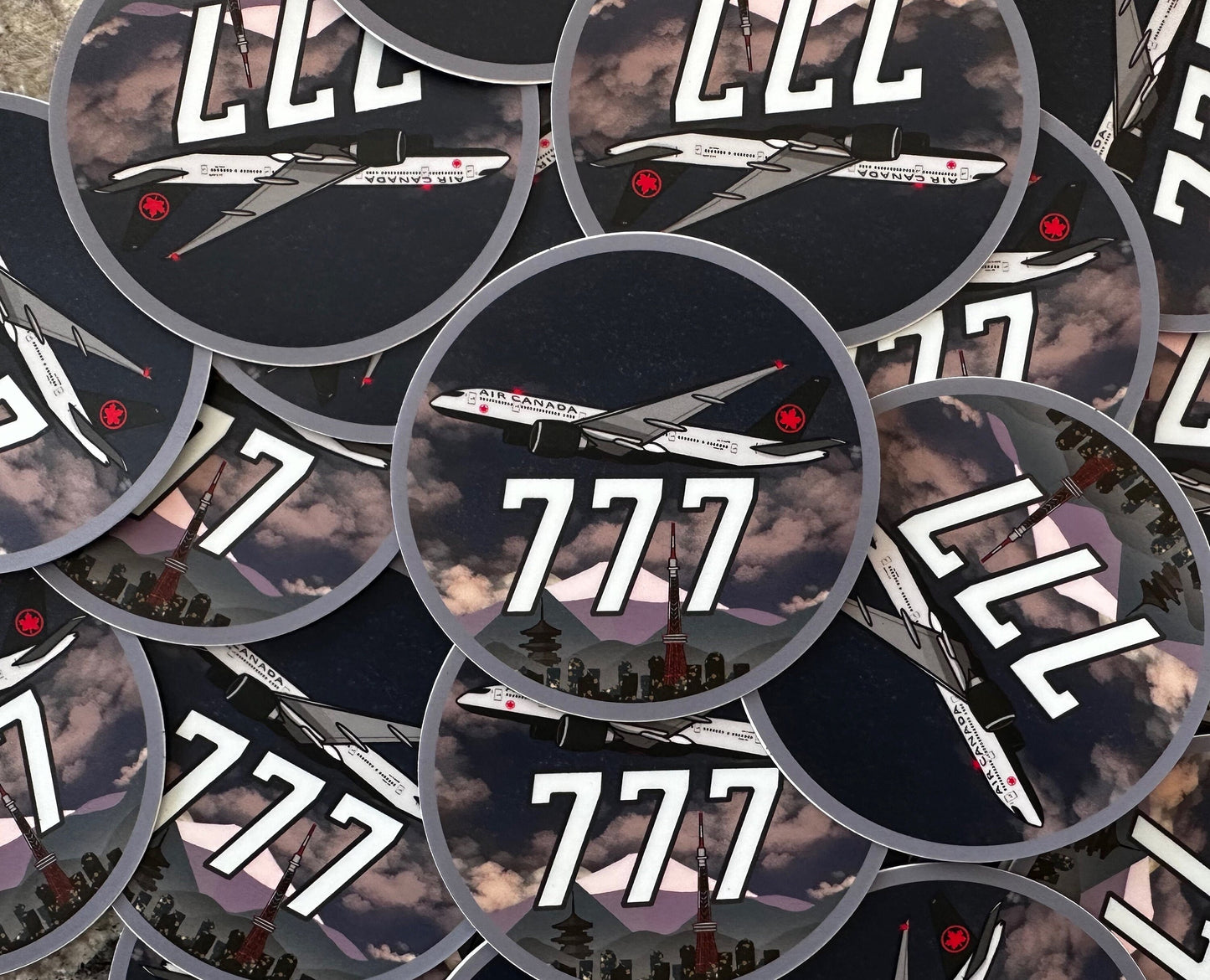 Air Canada 777 Stickers 3x3
